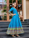 Morpich Colour Rayon Print Gown Collection Online Wholesale Aaradhna 2032
